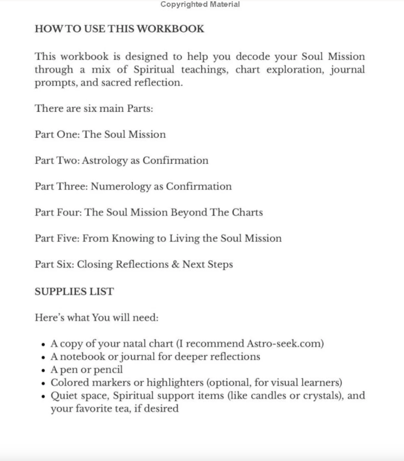 The Soul Mission Workbook